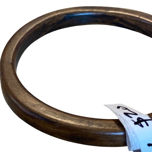 Vintage Carved Wooden Bangle Bracelet - Picture 3 of 7